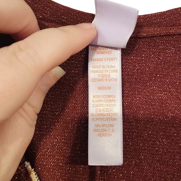 Savage X Fenty Burgundy Jumpsuit - Medium - Picture 4 of 6